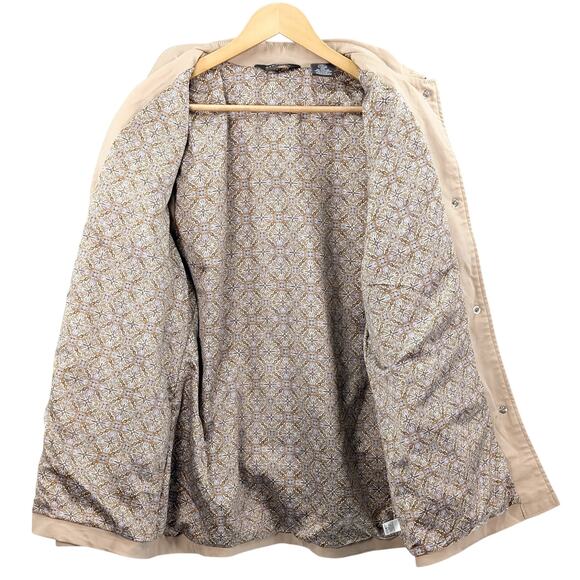 George by Mark Eisen Car Coat Jacket Y2K Lined Toggle Close Pockets Beige Tan XL - Picture 7 of 14